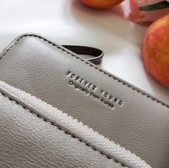 Korean gray wallet purse - Picture 4 of 5